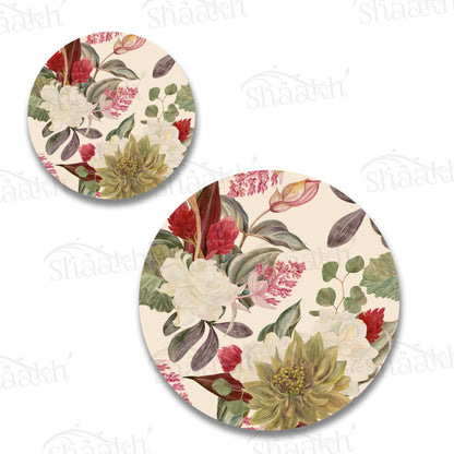Exotic Blooms Coordinated Set — coordinated dining set by Shaakh, handcrafted in India
