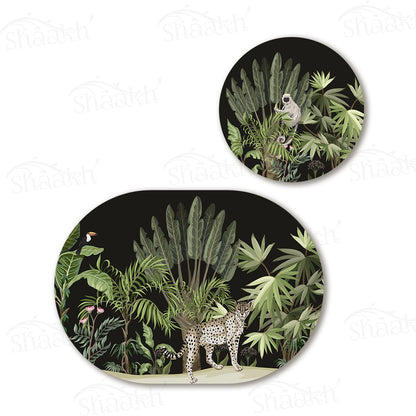 Leopard Trail Coordinated Set | TWC 015 (8 Mats, 4 Trivets)