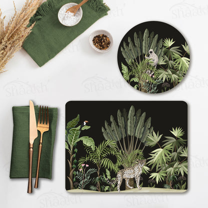 Leopard Trail Coordinated Set | TWC 015 (8 Mats, 4 Trivets)