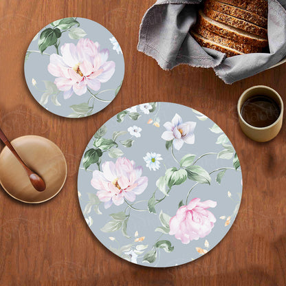 Delicate Blooms Coordinated Set — coordinated dining set by Shaakh, handcrafted in India