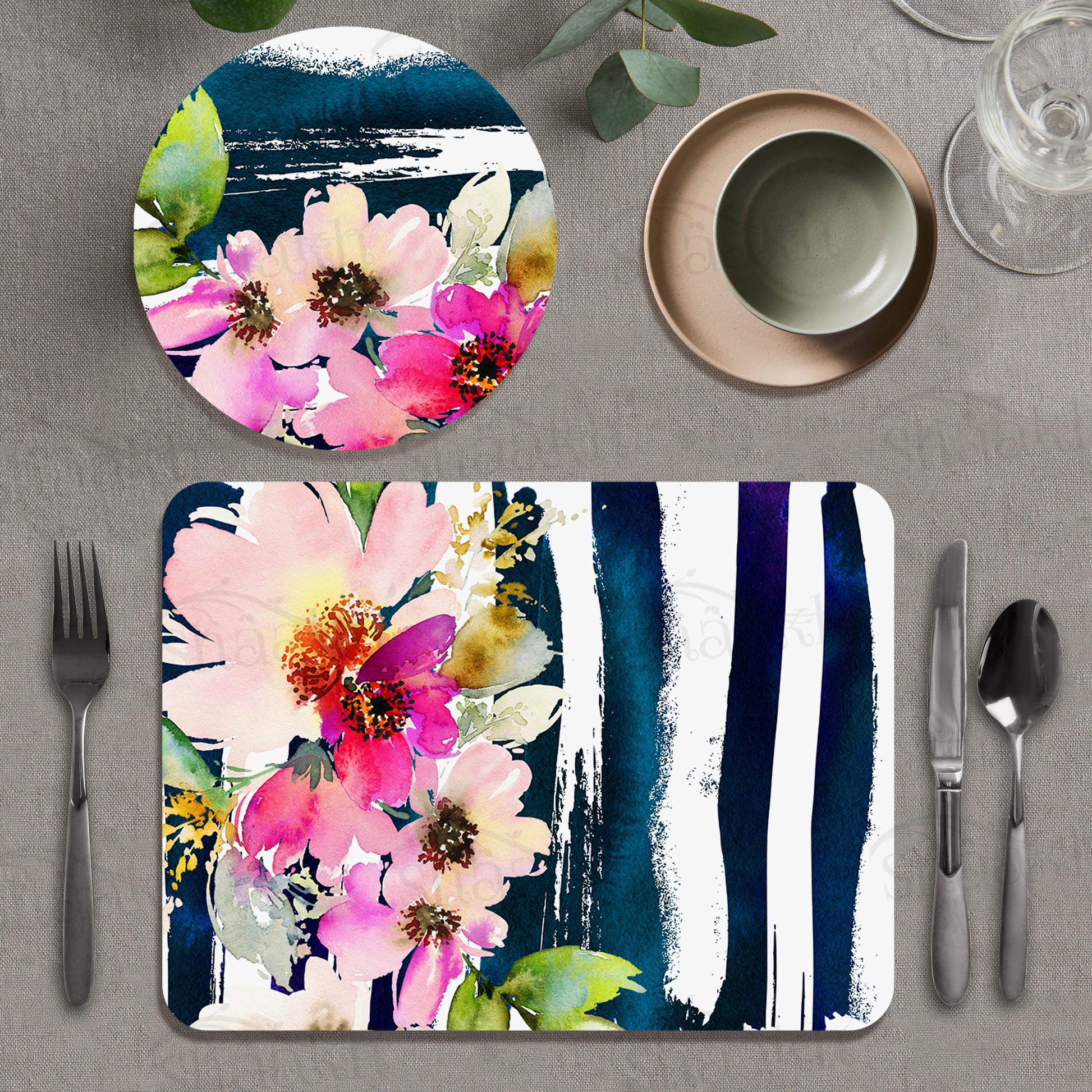 Deconstructed Flowers Coordinated Set — coordinated dining set by Shaakh, handcrafted in India