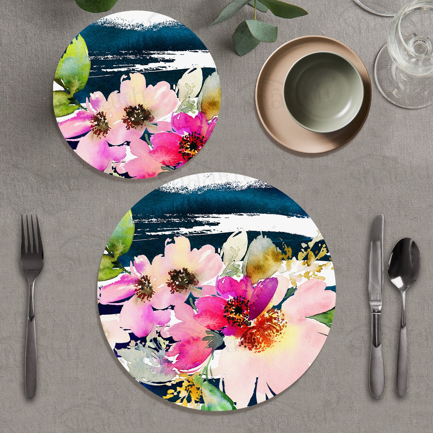 Deconstructed Flowers Coordinated Set — coordinated dining set by Shaakh, handcrafted in India