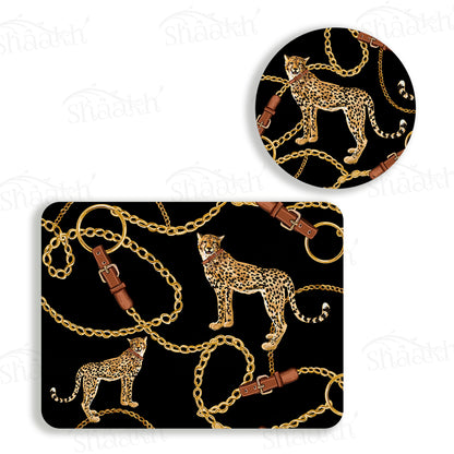 The Royal Leopard Coordinated Set — coordinated dining set by Shaakh, handcrafted in India