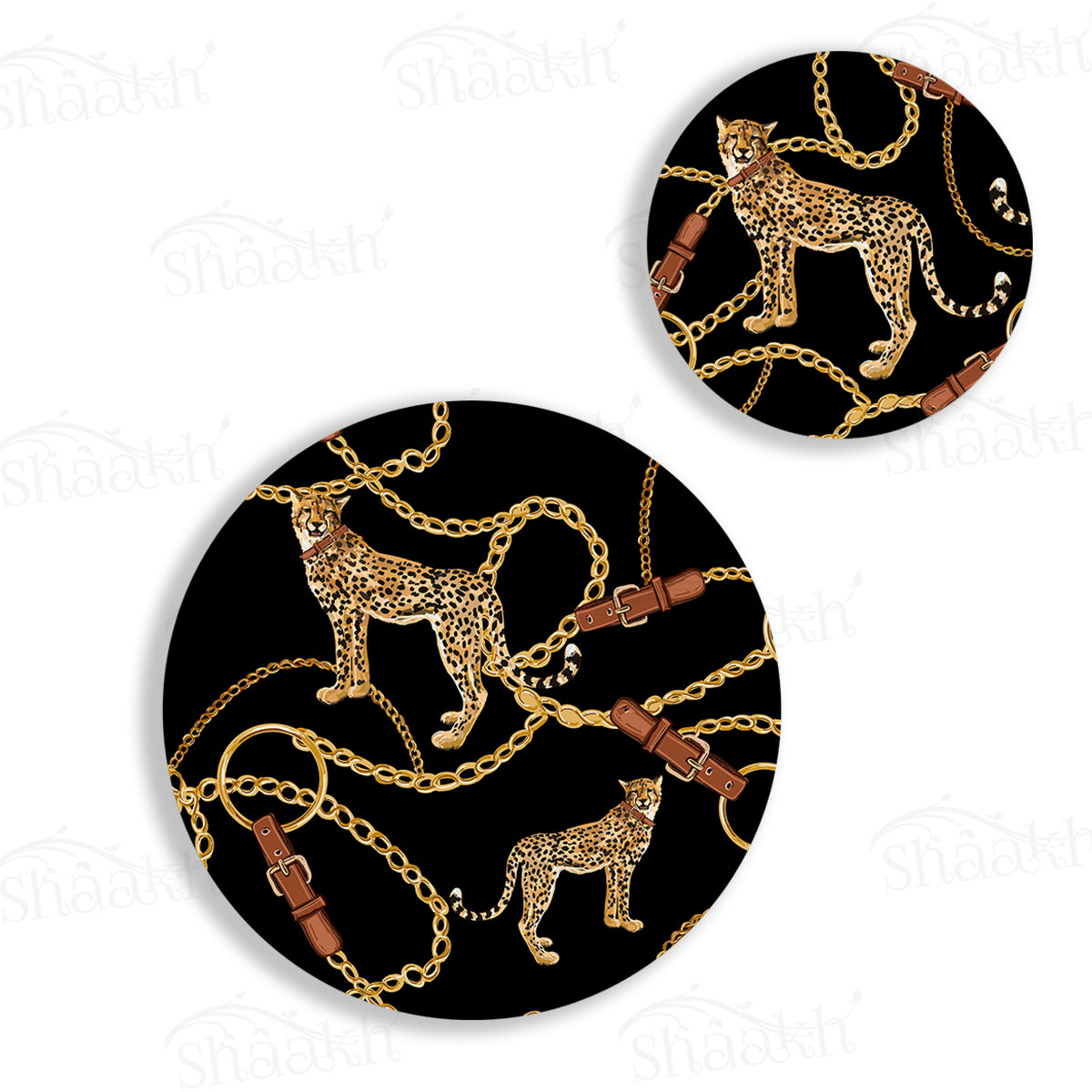 The Royal Leopard Coordinated Set — coordinated dining set by Shaakh, handcrafted in India