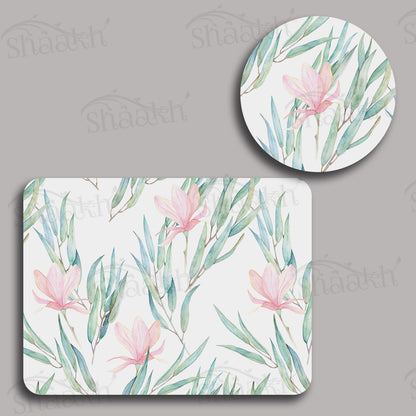 Jasmine Flowers and Eucalyptus Coordinated Set — coordinated dining set by Shaakh, handcrafted in India