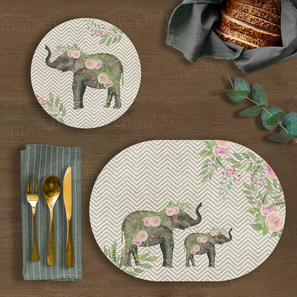 Ele Family Coordinated Set — coordinated dining set by Shaakh, handcrafted in India