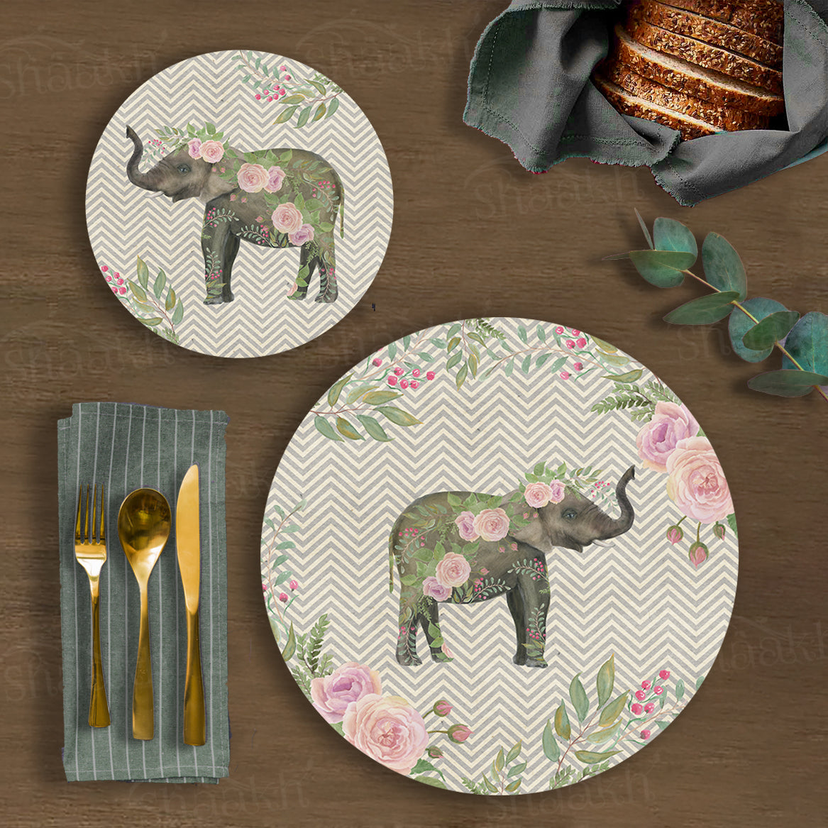Ele Family Coordinated Set — coordinated dining set by Shaakh, handcrafted in India
