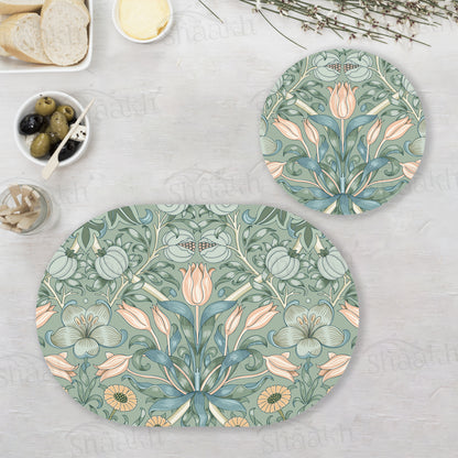 Tulip Mania Coordinated Set | TWC 053 (8 Mats, 4 Trivets)