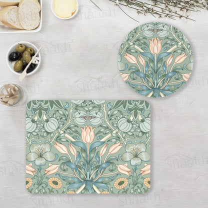 Tulip Mania Coordinated Set | TWC 053 (8 Mats, 4 Trivets)