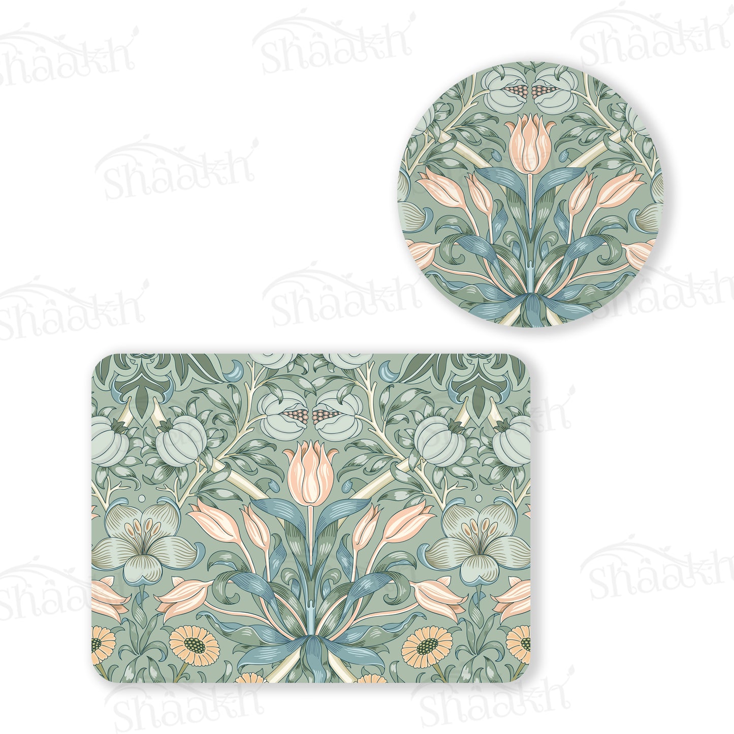 Tulip Mania Coordinated Set | TWC 053 (8 Mats, 4 Trivets)