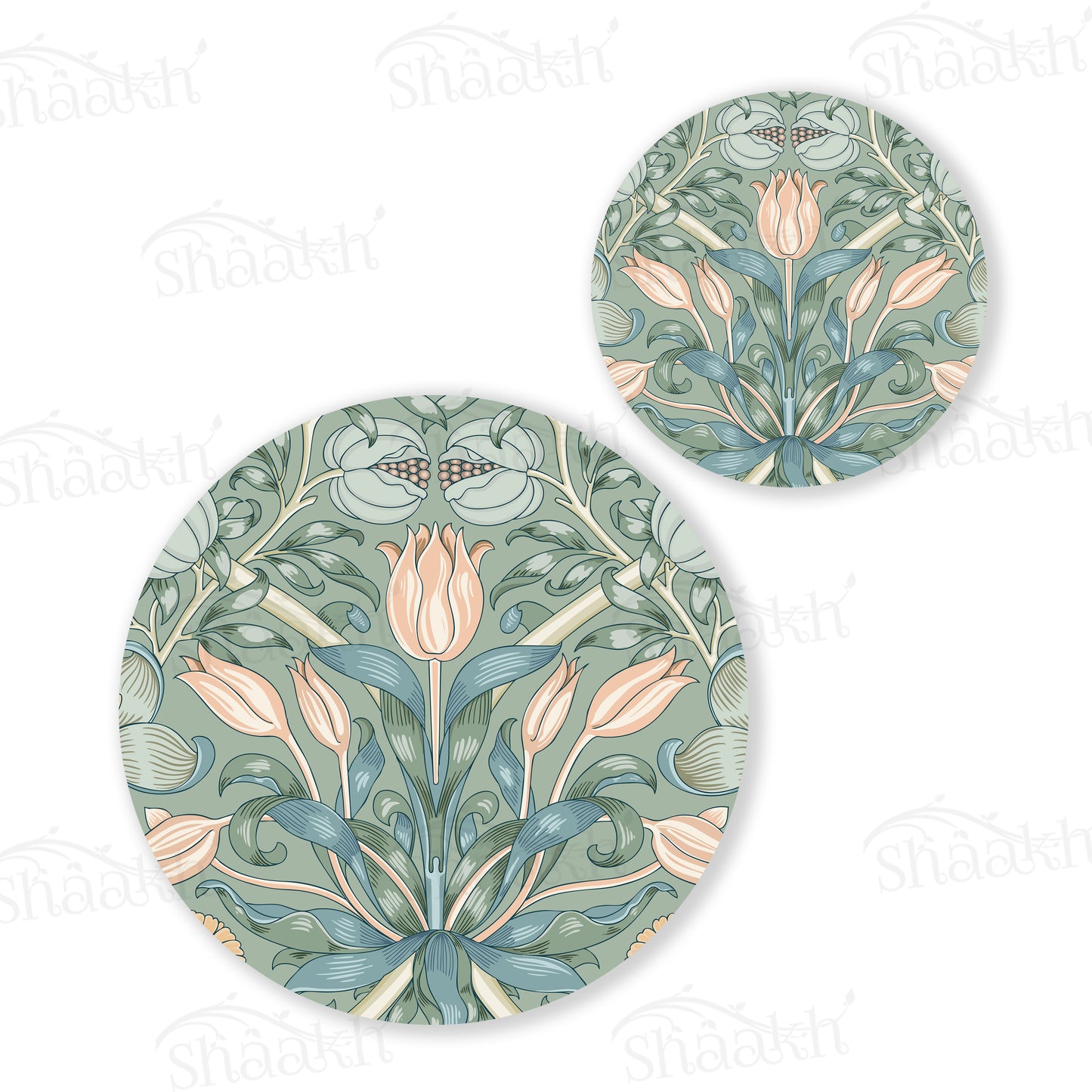 Tulip Mania Coordinated Set | TWC 053 (8 Mats, 4 Trivets)