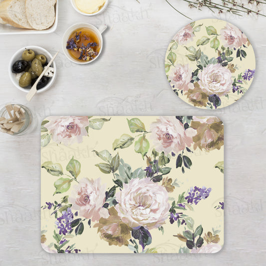 Old World Charm Coordinated Set | TWC 057 (8 Mats, 4 Trivets)
