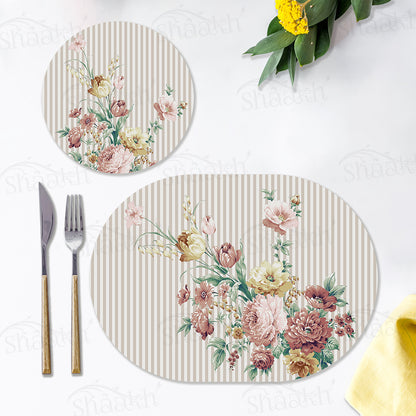 Floral Fantasy Coordinated Set | TWC 086 (8 Mats, 4 Trivets)