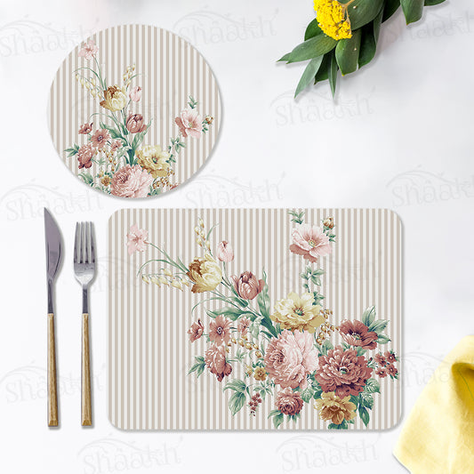 Floral Fantasy Coordinated Set | TWC 086 (8 Mats, 4 Trivets)