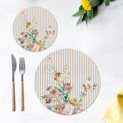 Floral Fantasy Coordinated Set | TWC 086 (8 Mats, 4 Trivets)