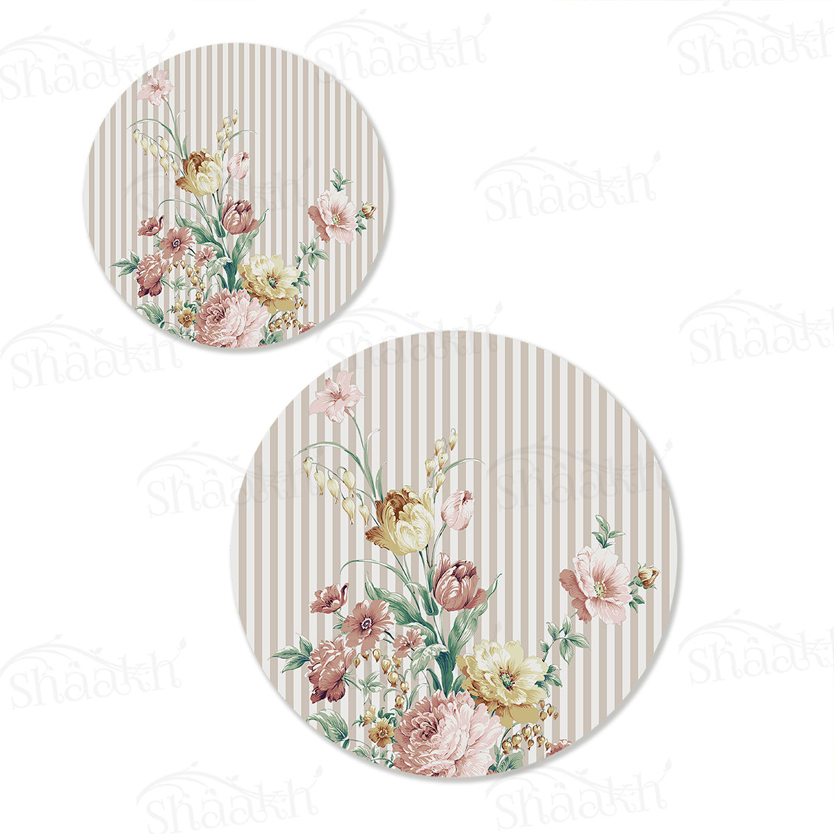 Floral Fantasy Coordinated Set | TWC 086 (8 Mats, 4 Trivets)