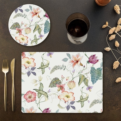 Wildflower Whisper Coordinated Set | TWC 111 (8 Mats, 4 Trivets)