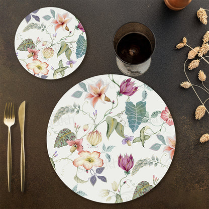 Wildflower Whisper Coordinated Set | TWC 111 (8 Mats, 4 Trivets)