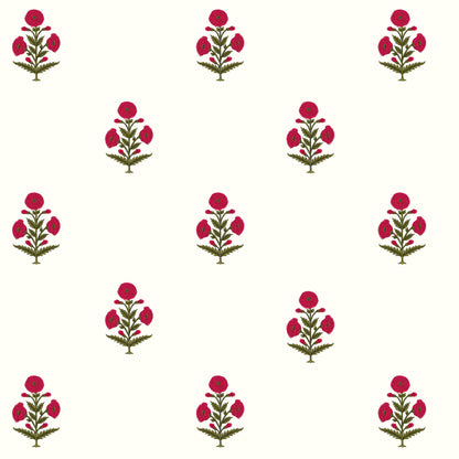 Mughal Motifs (Rani Pink) Wallpaper | WP 111