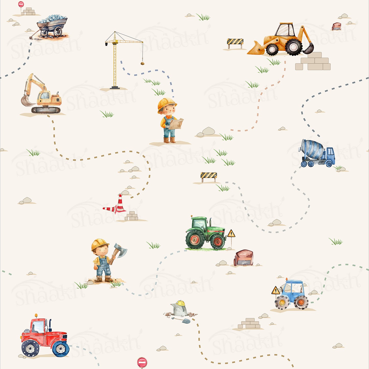 "Little Builders" Wallpaper | WP 255