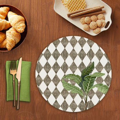 A Lone Palm on Vintage Background Table Mats | TM 063 (Set of 2)
