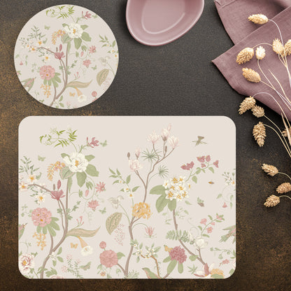 Delicate Fernscape Coordinated Set | TWC 116 (8 Mats, 4 Trivets)