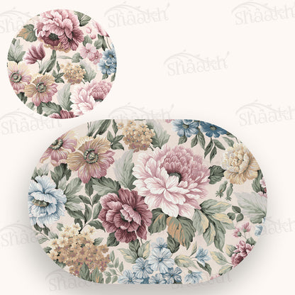"Petal Reverie" Coordinated Set | TWC 107 (8 Mats, 4 Trivets)