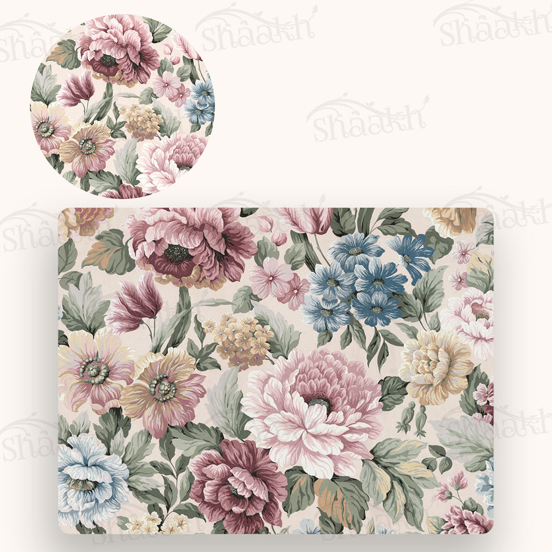 "Petal Reverie" Coordinated Set | TWC 107 (8 Mats, 4 Trivets)