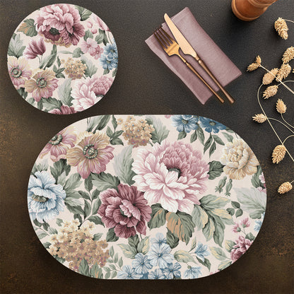"Petal Reverie" Coordinated Set | TWC 107 (8 Mats, 4 Trivets)