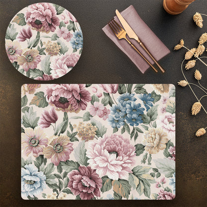 "Petal Reverie" Coordinated Set | TWC 107 (8 Mats, 4 Trivets)