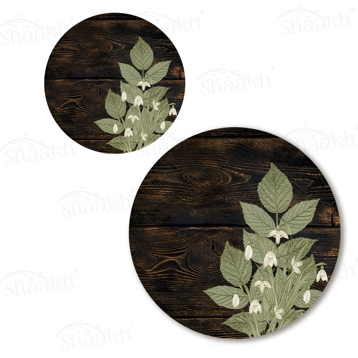 Dainty Bloom Coordinated Set — botanical design coordinated dining set by Shaakh, handcrafted in India