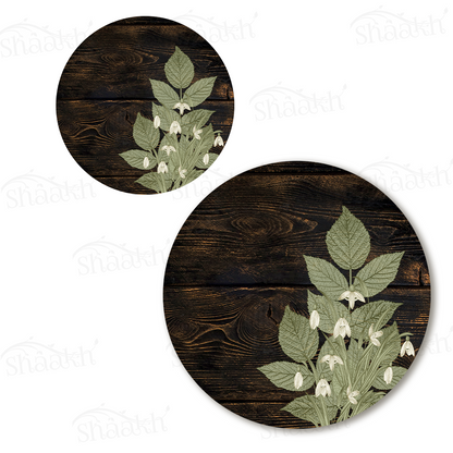 Dainty Bloom Coordinated Set — botanical design coordinated dining set by Shaakh, handcrafted in India