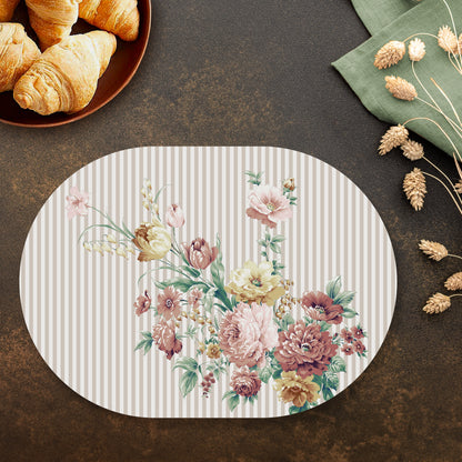 Floral Fantasy Table Mat — botanical design table mat set by Shaakh, handcrafted in India
