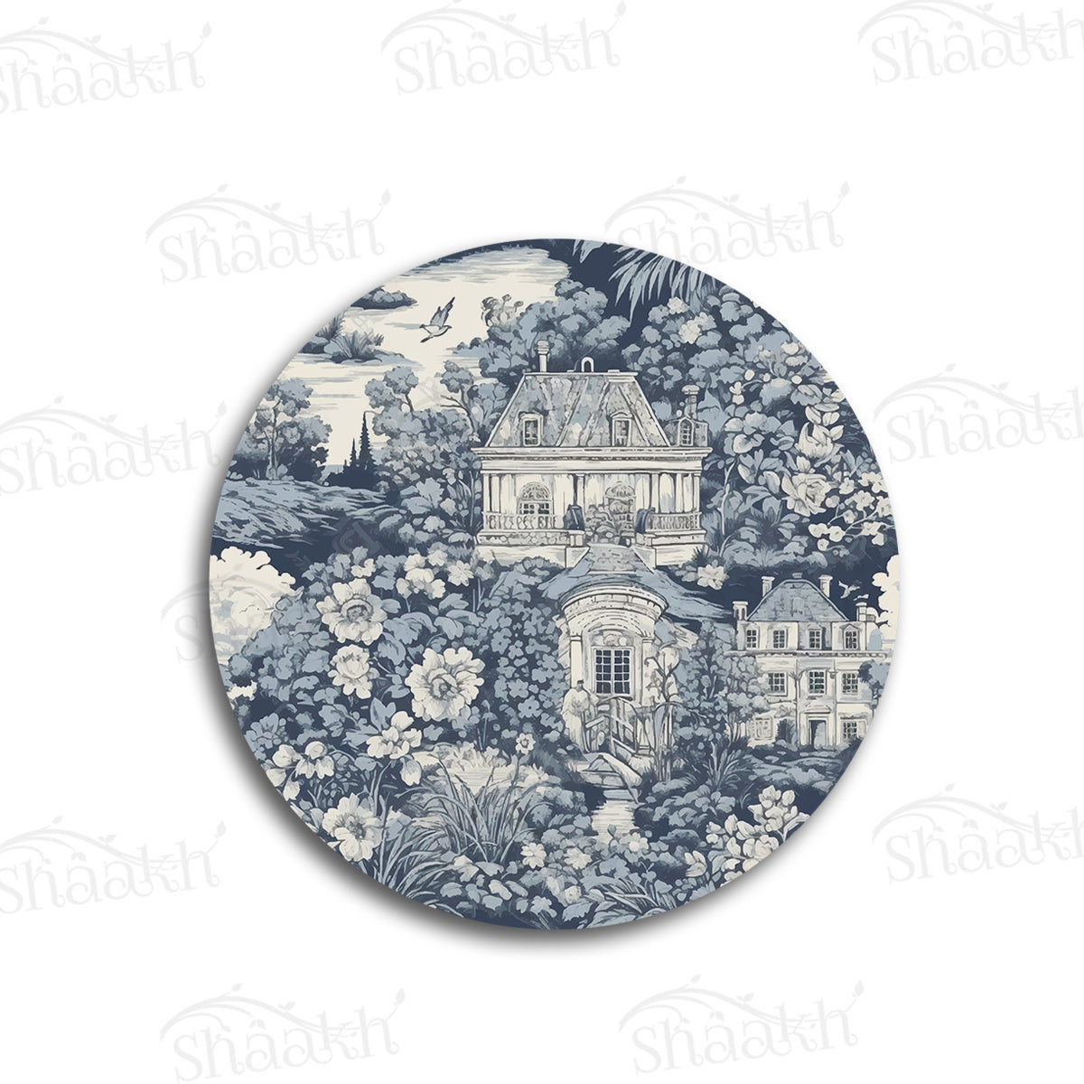 French Toile Tablemats — table mat set by Shaakh, handcrafted in India