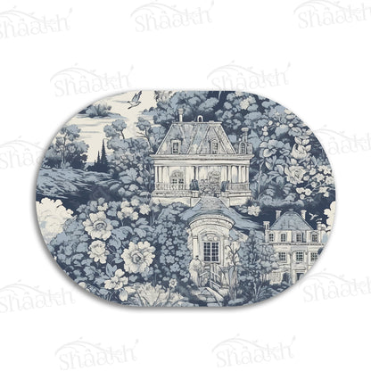 French Toile Tablemats — table mat set by Shaakh, handcrafted in India