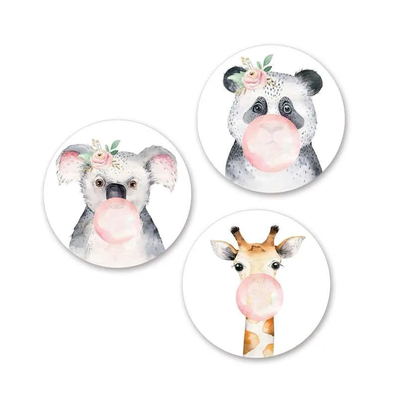 Naughty Animal Friends Nursery Wall Plates