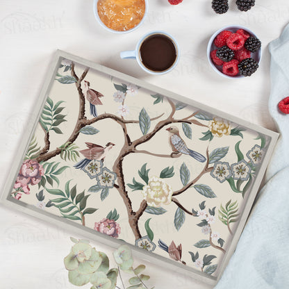 Oriental Birds and Flowers Tray