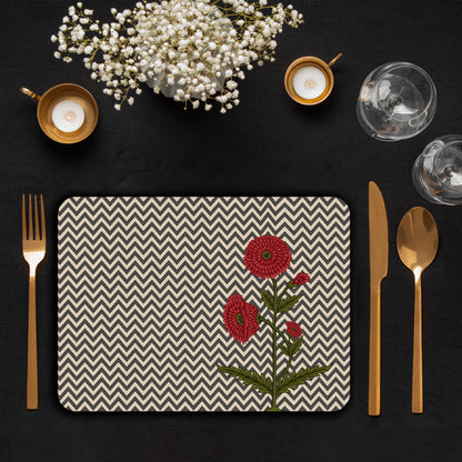 Rosette Noir Tablemats | TM 125 (Set Of 2)