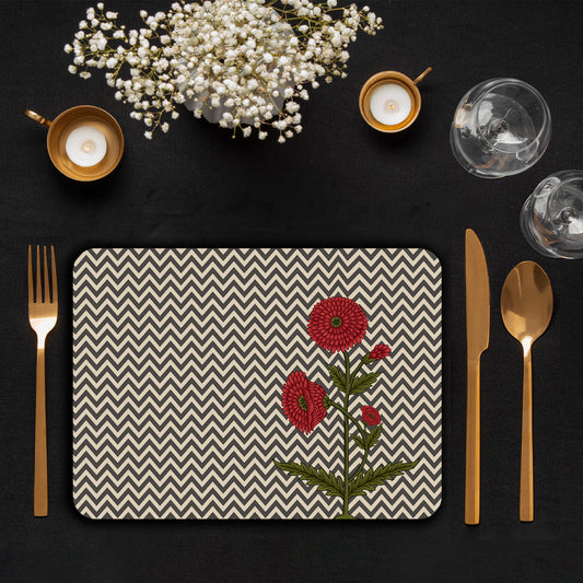 Rosette Noir Tablemats | TM 125 (Set Of 2)