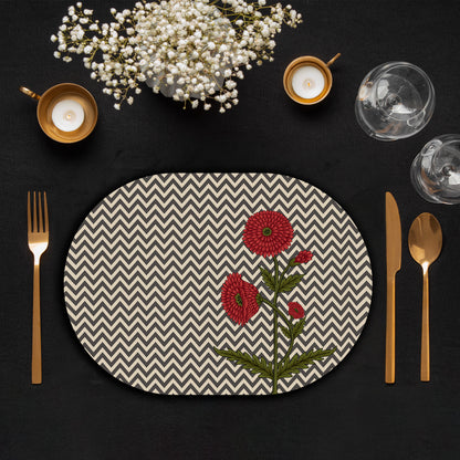 Rosette Noir Tablemats | TM 125 (Set Of 2)
