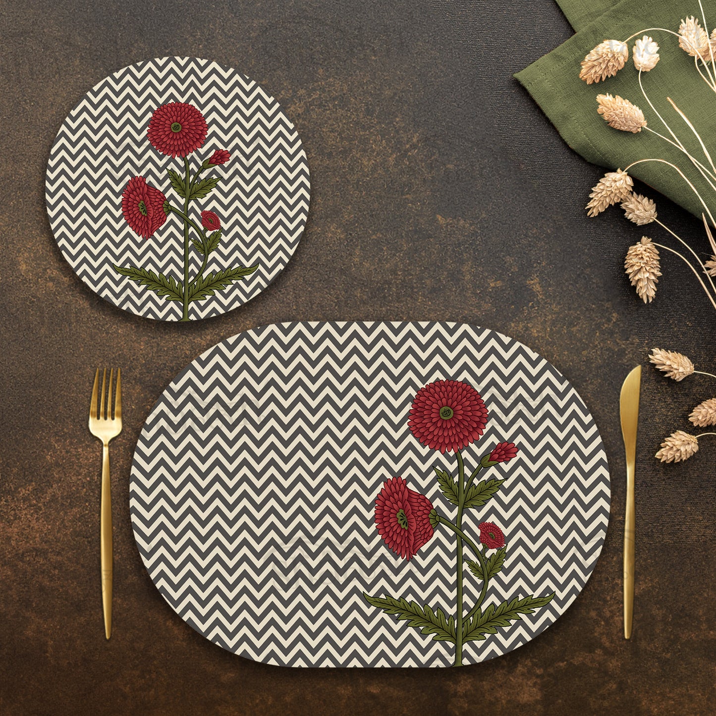 Rosette Noir Coordinated Set | TWC 124
