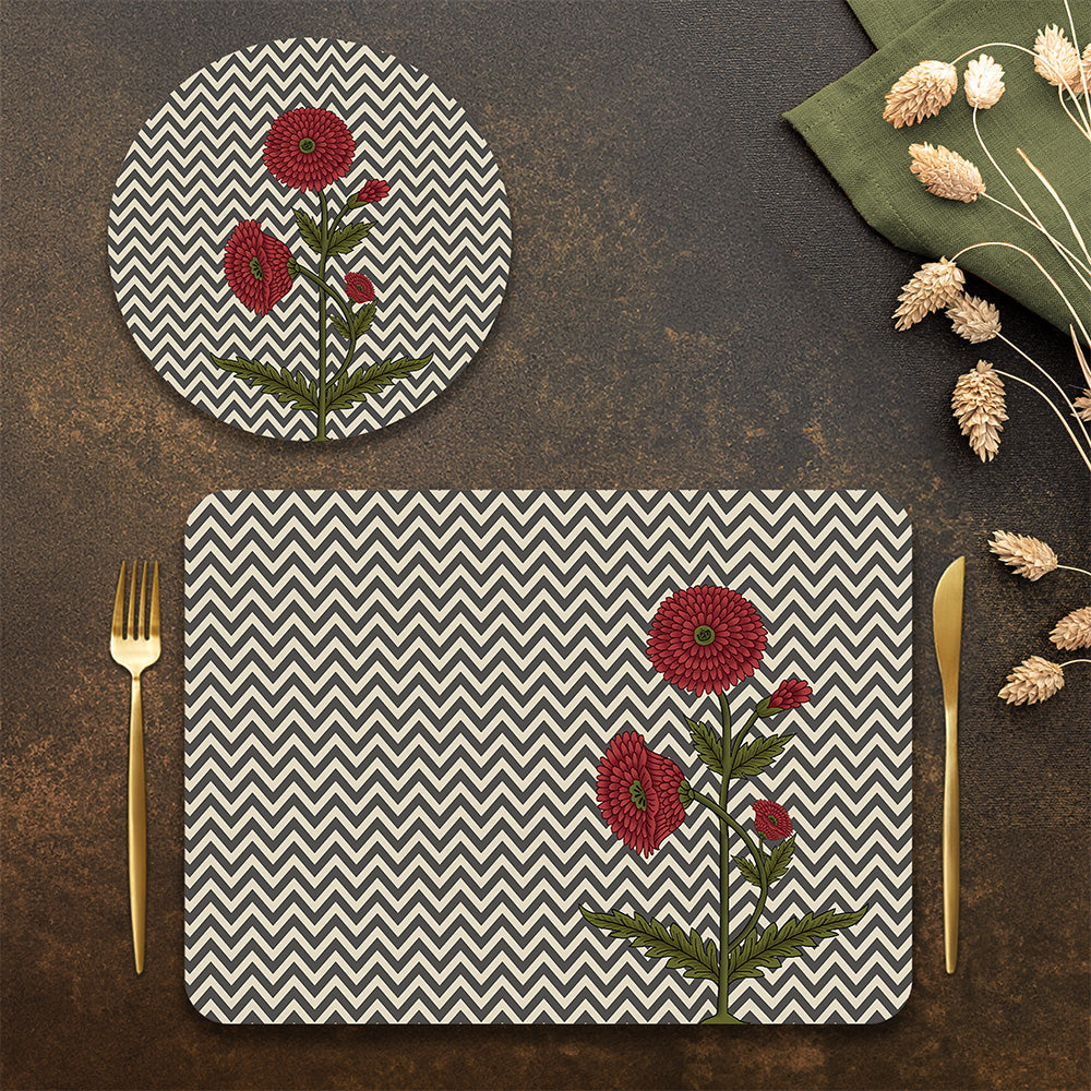Rosette Noir Coordinated Set | TWC 124