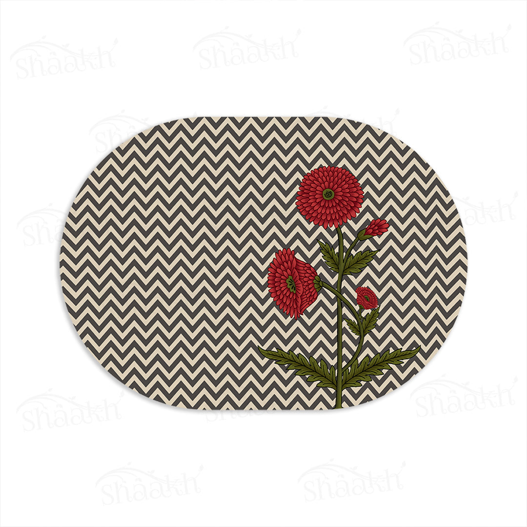 Rosette Noir Tablemats | TM 125 (Set Of 2)