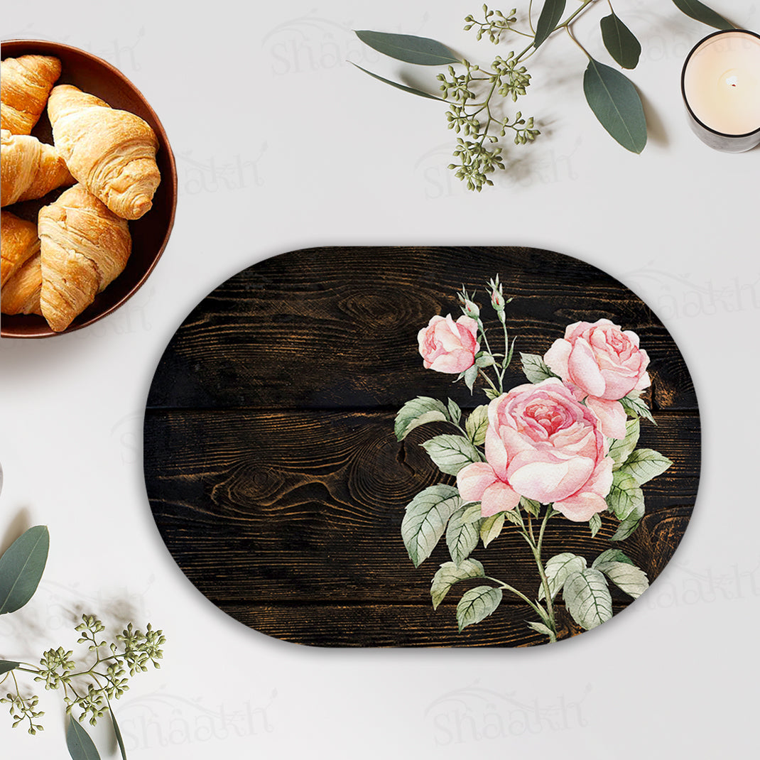 Vintage Roses On Weathered Wood Tablemats | TM 088 (set of 2)