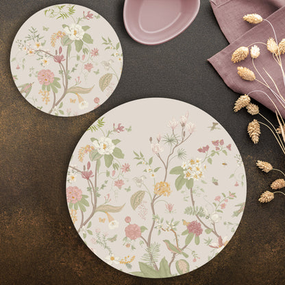 Delicate Fernscape Coordinated Set | TWC 116 (8 Mats, 4 Trivets)