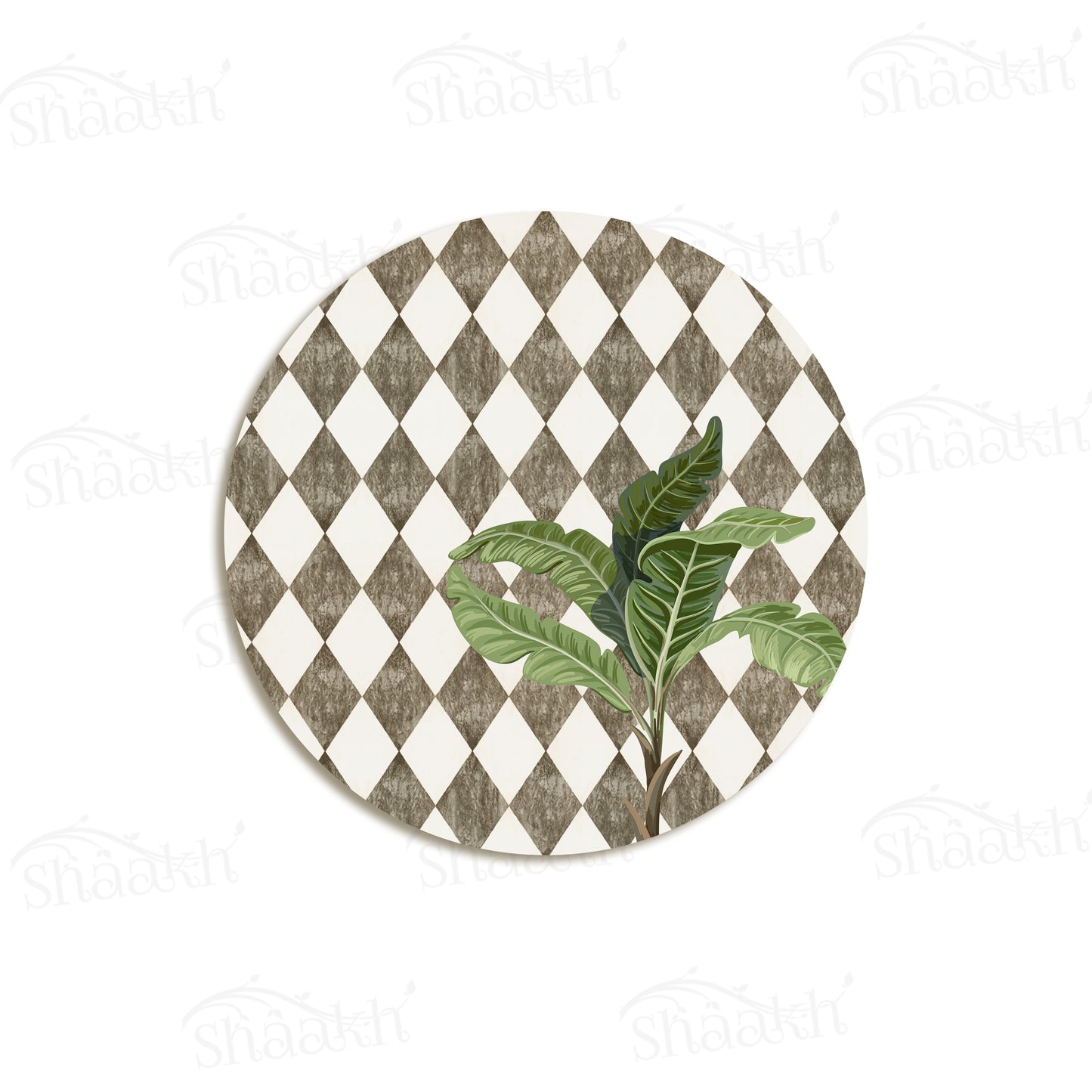 A Lone Palm on Vintage Background Trivets | CST 036 (Set of 2)
