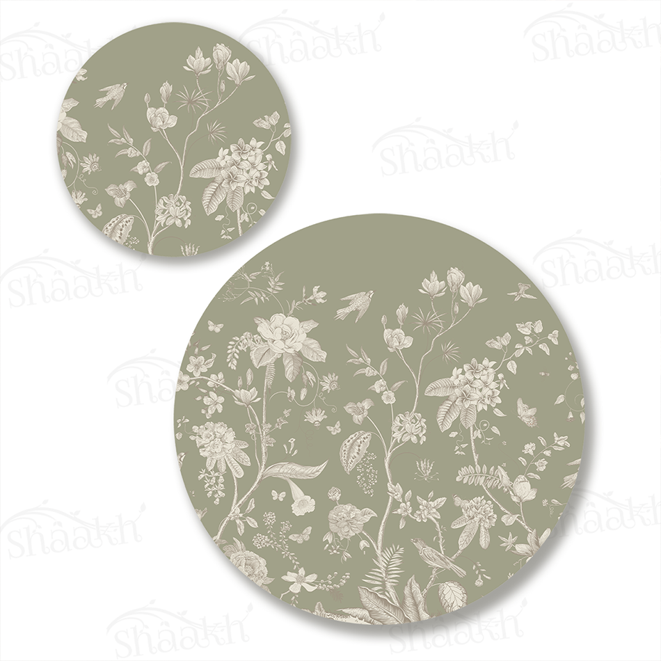 Sage Étoile Coordinated Set | TWC 114 (8 Mats, 4 Trivets)