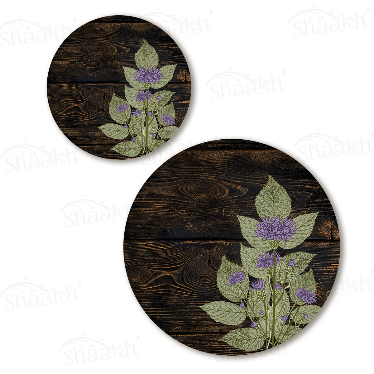 Violet Stem Coordinated Set — coordinated dining set by Shaakh, handcrafted in India