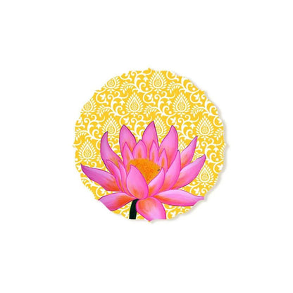 Pink Lotus Wall Plate- Yellow | RWA 005